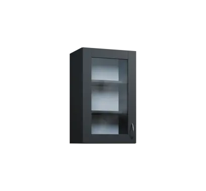 CH - 45S horní skříňka, 1-dveřová, prosklená, levá, 730x450x300, antracit