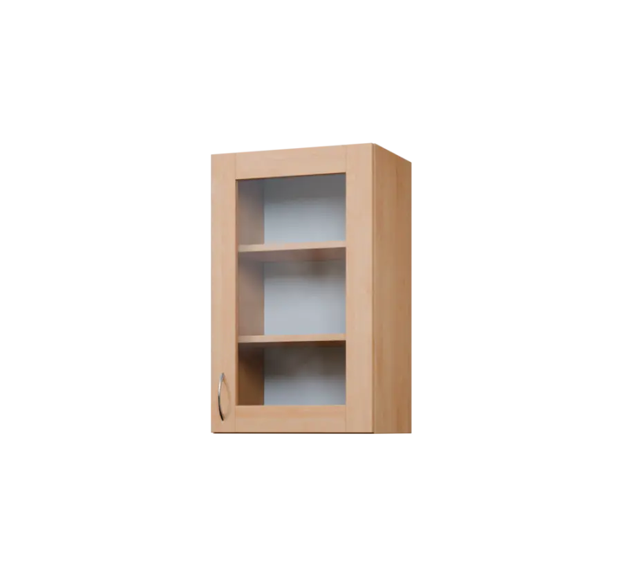 CH - 45S horní skříňka, 1-dveřová, prosklená, pravá, 730x450x300, javor horský