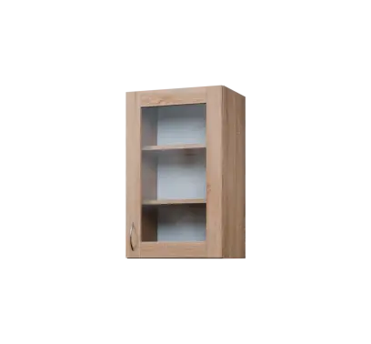 CH - 45S horní skříňka, 1-dveřová, prosklená, pravá, 730x450x300,dub bardolino