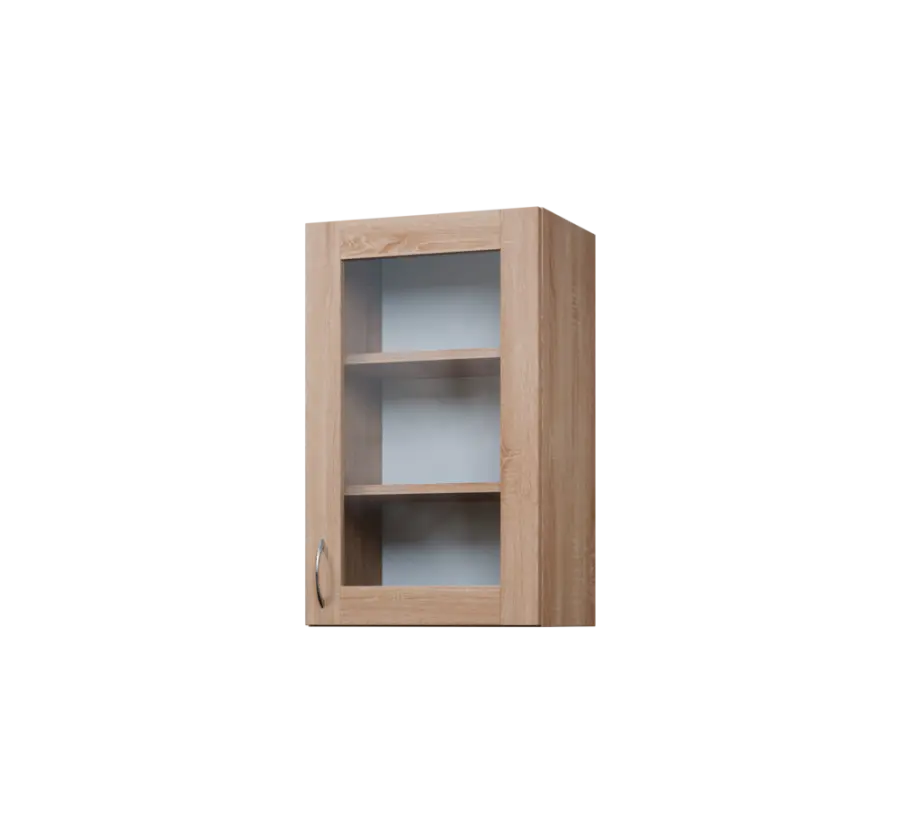CH - 45S horní skříňka, 1-dveřová, prosklená, pravá, 730x450x300,dub bardolino