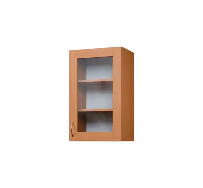 CH - 45S horní skříňka, 1-dveřová, prosklená, pravá, 730x450x300, buk royal