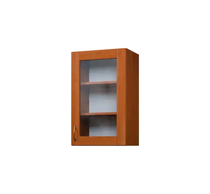 CH - 45S horní skříňka, 1-dveřová, prosklená, pravá, 730x450x300, olše jantar