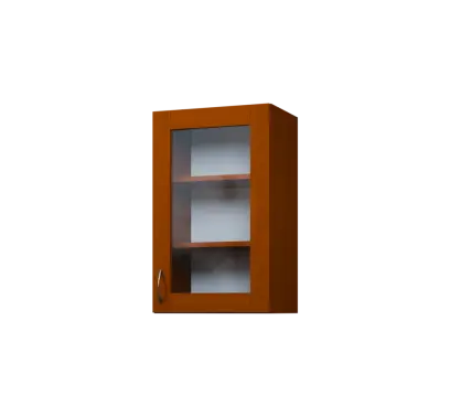 CH - 45S horní skříňka, 1-dveřová, prosklená, pravá, 730x450x300, třešeň šumavská