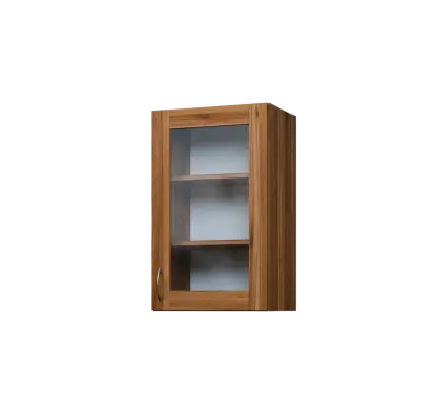 CH - 45S horní skříňka, 1-dveřová, prosklená, pravá, 730x450x300, ořech světlý