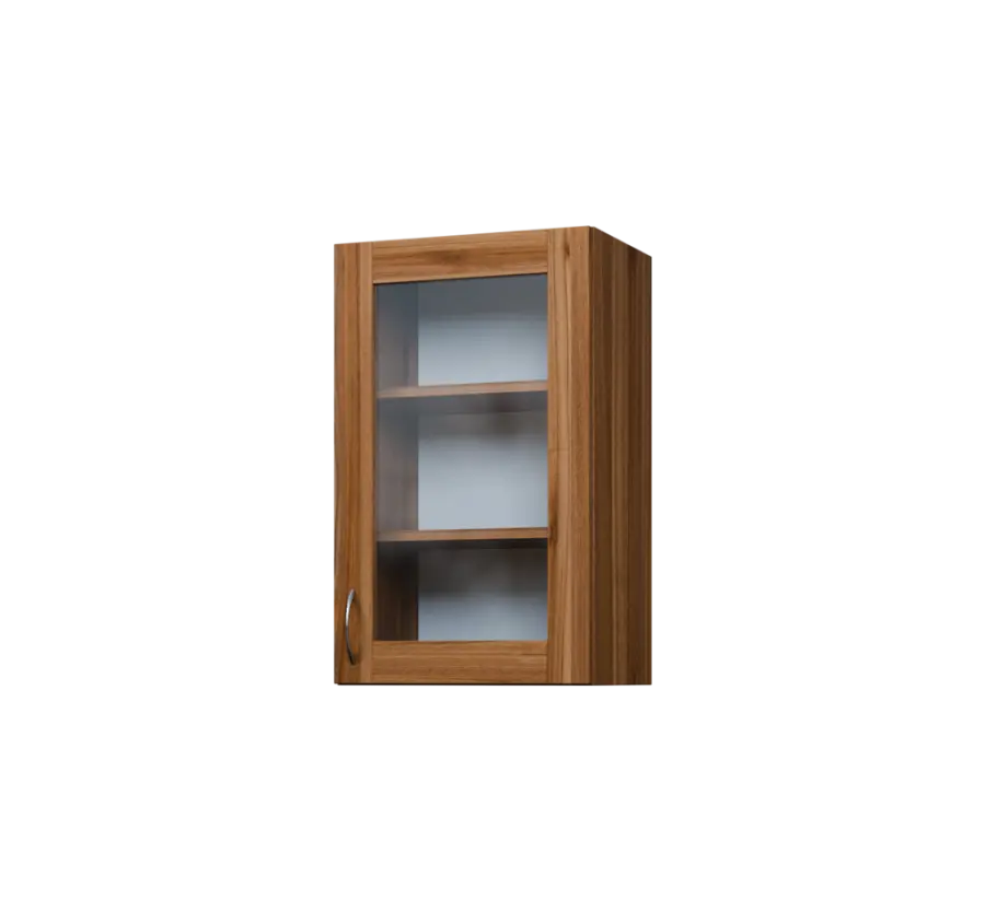 CH - 45S horní skříňka, 1-dveřová, prosklená, pravá, 730x450x300, ořech světlý