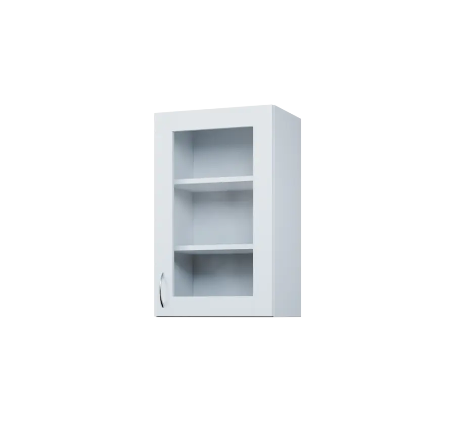 CH - 45S horní skříňka, 1-dveřová, prosklená, pravá, 730x450x300, bílá