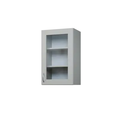 CH - 45S horní skříňka, 1-dveřová, prosklená, pravá, 730x450x300, šedá