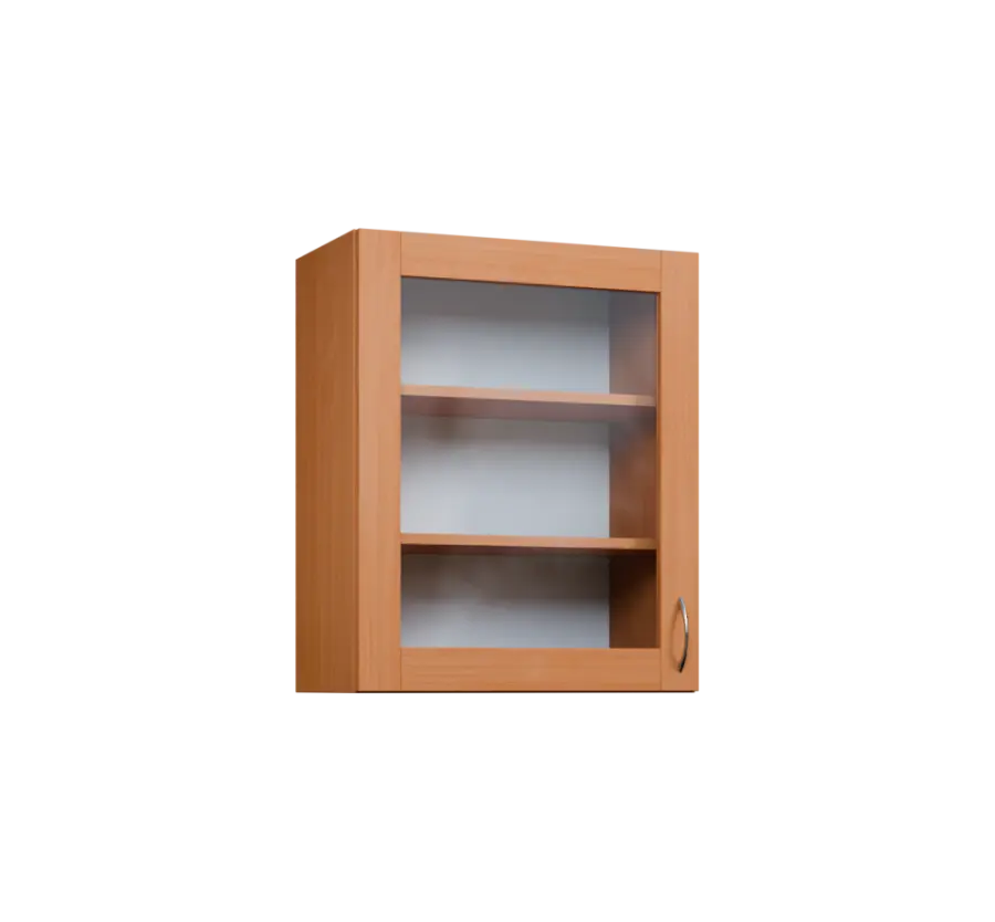 CH - 6S horní skříňka, 1-dveřová, prosklená, levá, 730x600x300, buk royal