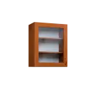 CH - 6S horní skříňka, 1-dveřová, prosklená, levá, 730x600x300, olše jantar