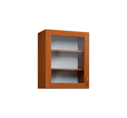CH - 6S horní skříňka, 1-dveřová, prosklená, levá, 730x600x300, olše jantar