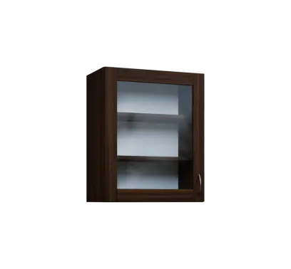 CH - 6S horní skříňka, 1-dveřová, prosklená, levá, 730x600x300, ořech královský
