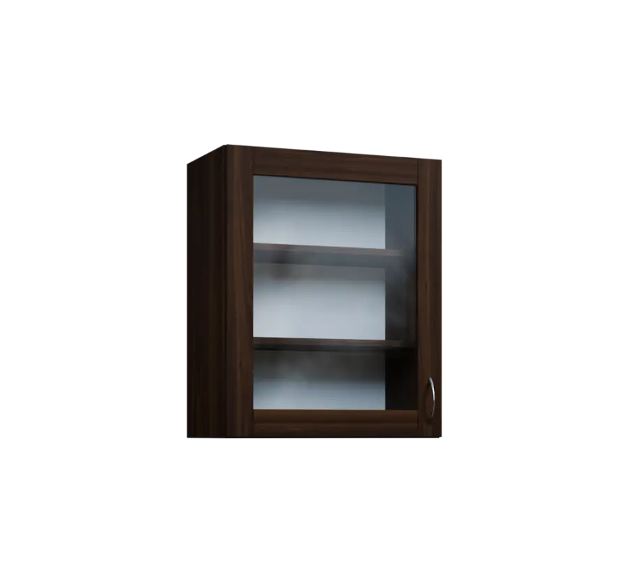 CH - 6S horní skříňka, 1-dveřová, prosklená, levá, 730x600x300, ořech královský