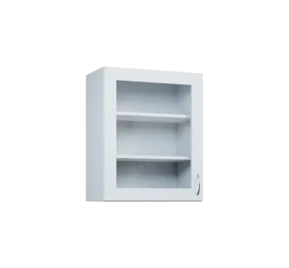CH - 6S horní skříňka, 1-dveřová, prosklená, levá, 730x600x300, bílá