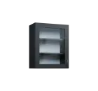 CH - 6S horní skříňka, 1-dveřová, prosklená, levá, 730x600x300, šedá