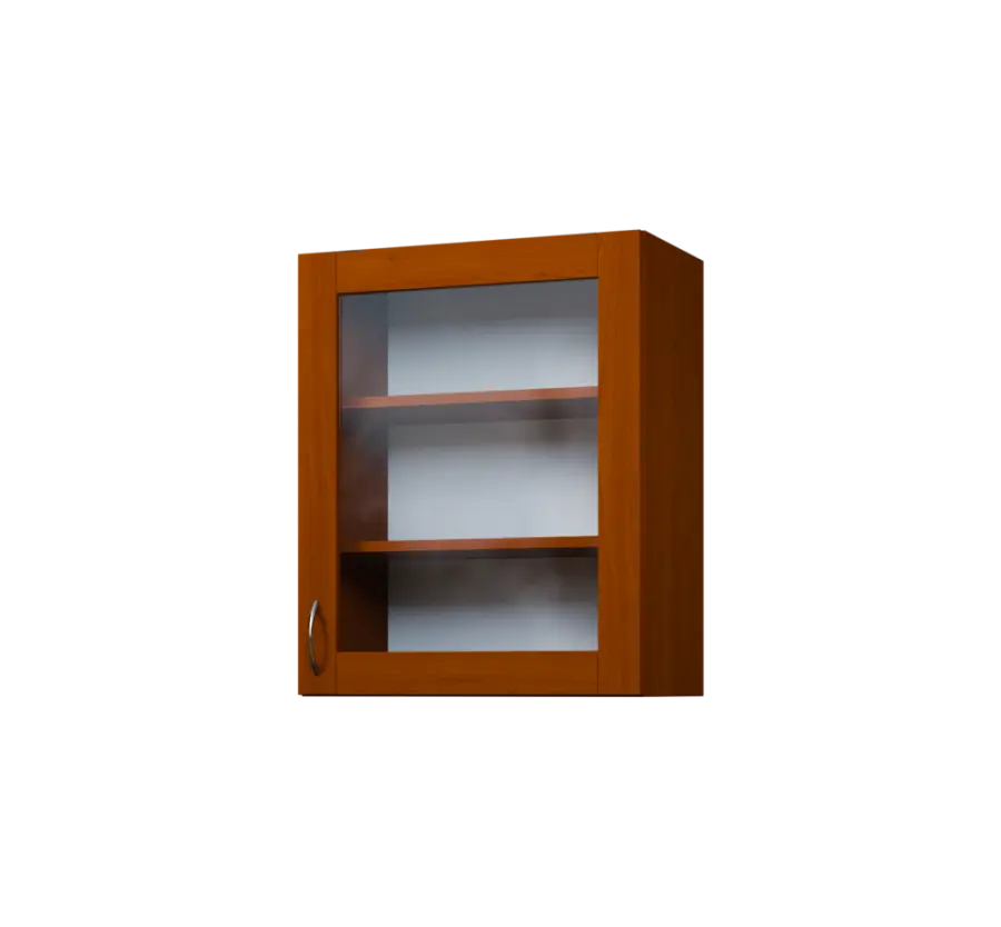 CH - 6S horní skříňka, 1-dveřová, prosklená, pravá, 730x600x300, třešeň šumavská