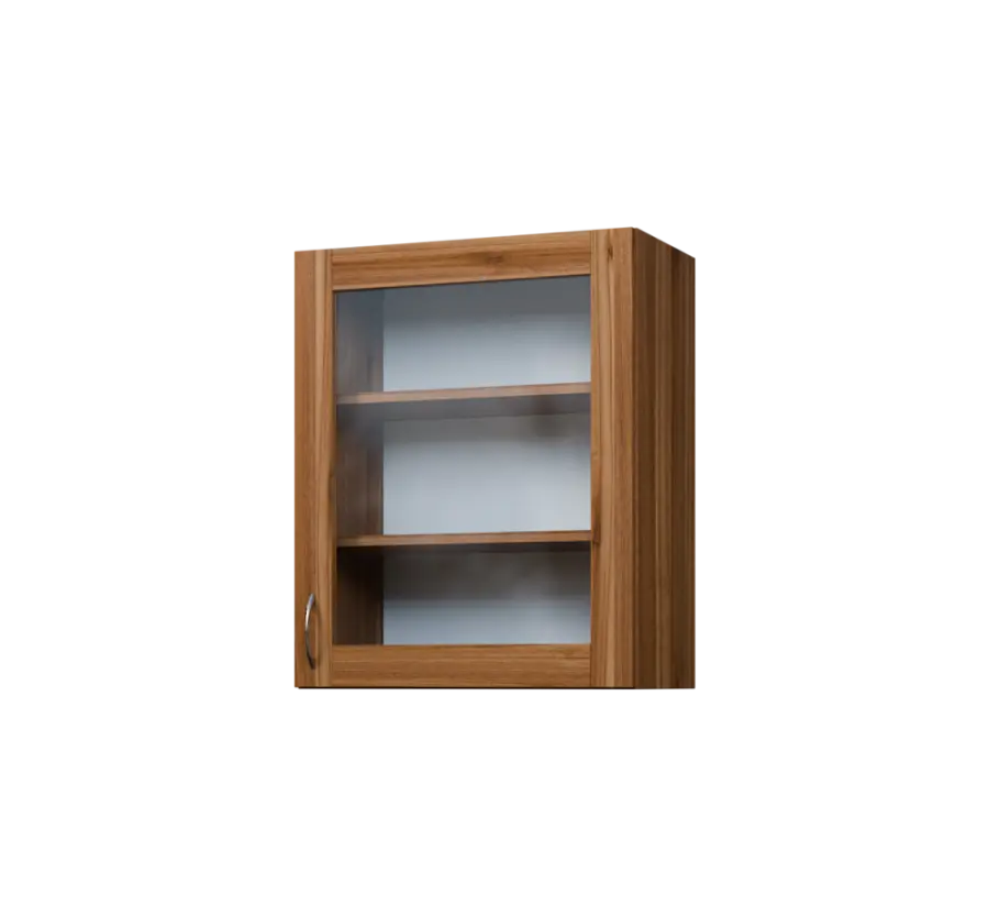 CH - 6S horní skříňka, 1-dveřová, prosklená, pravá, 730x600x300, ořech světlý