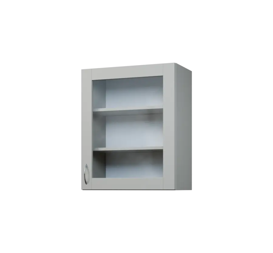 CH - 6S horní skříňka, 1-dveřová, prosklená, pravá, 730x600x300, šedá