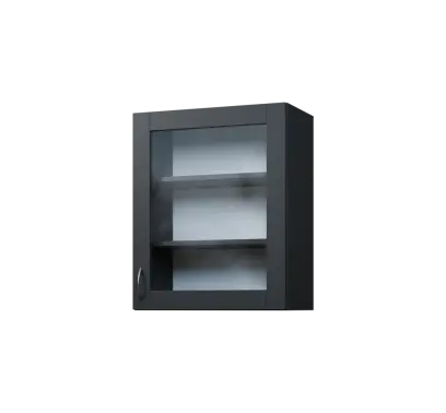 CH - 6S horní skříňka, 1-dveřová, prosklená, pravá, 730x600x300, antracit CH - 6S horní skříňka, 1-dveřová, prosklená, pravá, 730x600x300, antracit