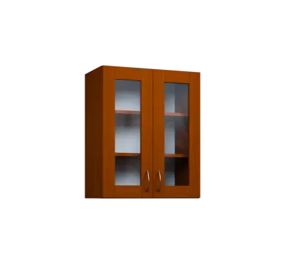 CH - 6S2 horní skříňka, 2-dveřová, prosklená, 730x600x300, třešeň šumavská CH - 6S2 horní skříňka, 2-dveřová, prosklená, 730x600x300, třešeň šumavská