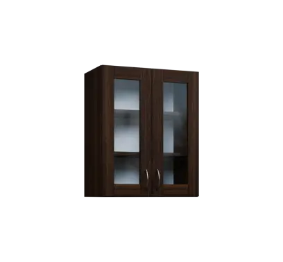 CH - 6S2 horní skříňka, 2-dveřová, prosklená, 730x600x300, ořech královský CH - 6S2 horní skříňka, 2-dveřová, prosklená, 730x600x300, ořech královský