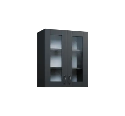 CH - 6S2 horní skříňka, 2-dveřová, prosklená, 730x600x300, antracit CH - 6S2 horní skříňka, 2-dveřová, prosklená, 730x600x300, antracit