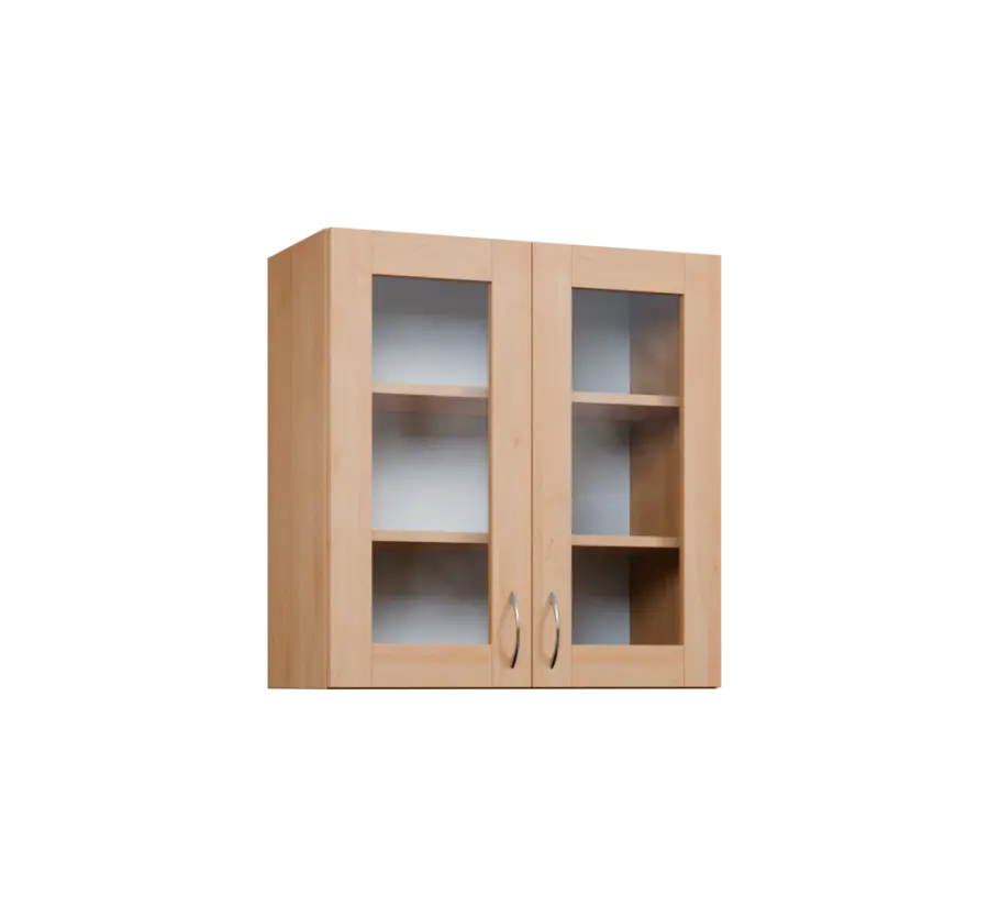 CH - 7S horní skříňka, 2-dveřová, prosklená, 730x700x300, javor horský