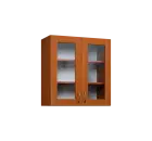 CH - 7S horní skříňka, 2-dveřová, prosklená, 730x700x300, olše jantar
