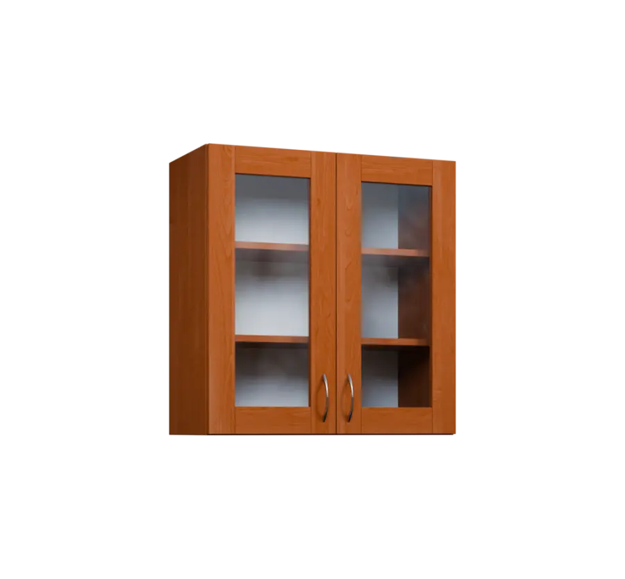 CH - 7S horní skříňka, 2-dveřová, prosklená, 730x700x300, olše jantar