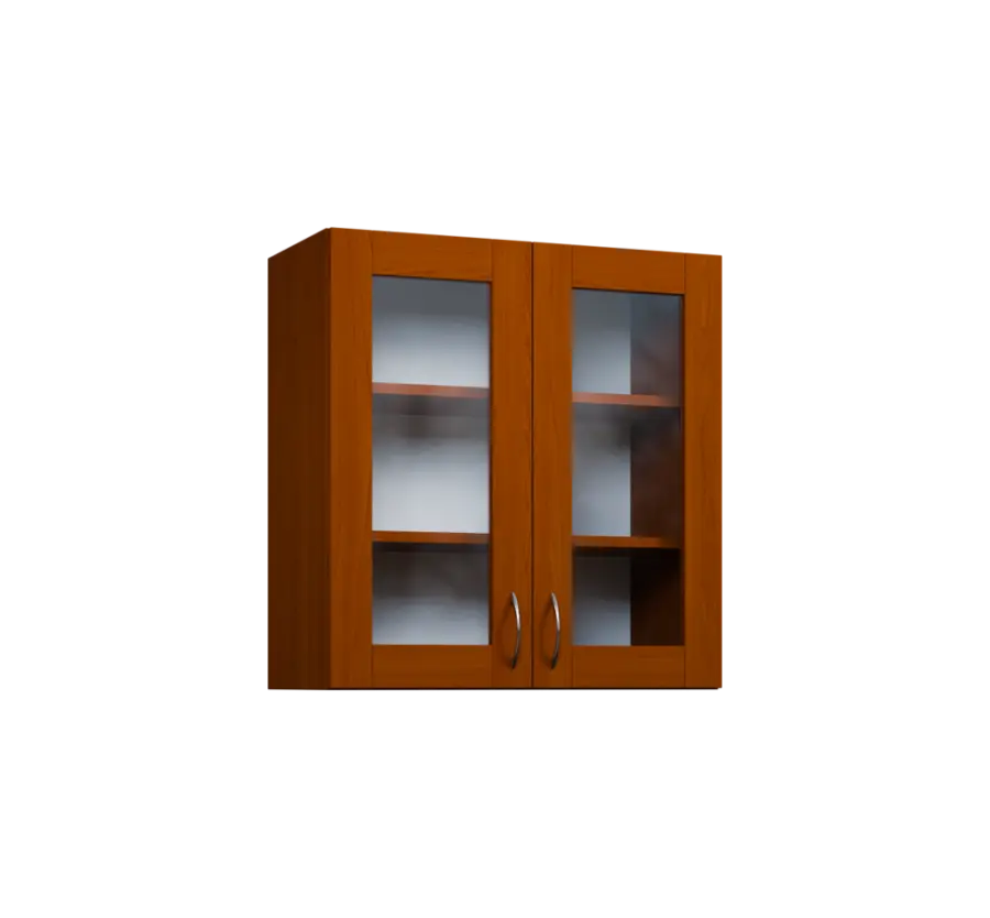 CH - 7S horní skříňka, 2-dveřová, prosklená, 730x700x300, třešeň šumavská