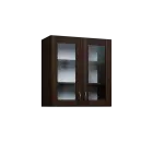 CH - 7S horní skříňka, 2-dveřová, prosklená, 730x700x300, ořech královský