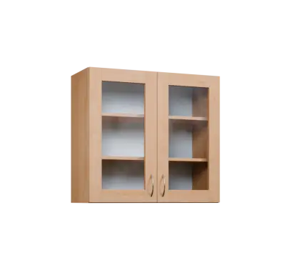 CH - 8S horní skříňka, 2-dveřová, prosklená, 730x800x300, javor horský