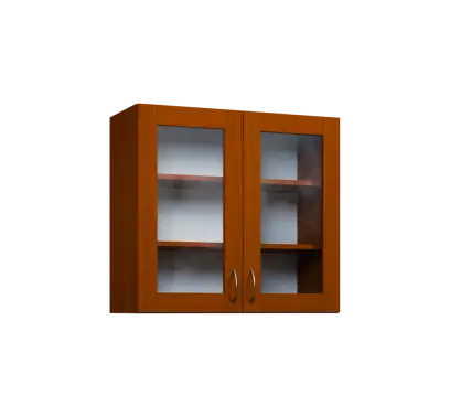 CH - 8S horní skříňka, 2-dveřová, prosklená, 730x800x300, třešeň šumavská