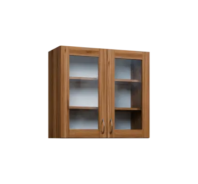 CH - 8S horní skříňka, 2-dveřová, prosklená, 730x800x300, ořech světlý