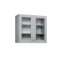 CH - 8S horní skříňka, 2-dveřová, prosklená, 730x800x300, šedá