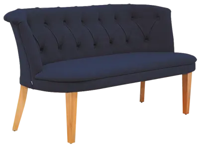 SCALA, pohovka, moření přírodní, látka modrá