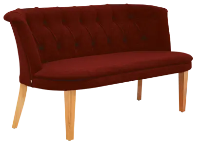 SCALA, pohovka, moření přírodní, koženka malinově červená