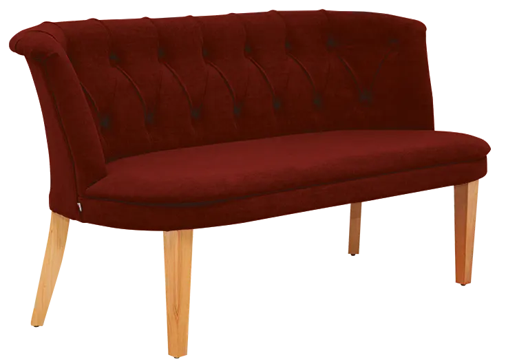 SCALA, pohovka, moření přírodní, koženka malinově červená