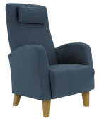 DUBLIN, křeslo, moření přírodní, látka modrá