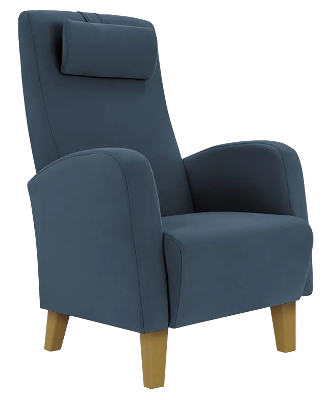 DUBLIN, křeslo, moření přírodní, látka modrá