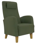 DUBLIN, křeslo, moření přírodní, látka zelená