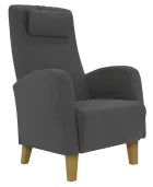 DUBLIN, křeslo, moření přírodní, látka šedá