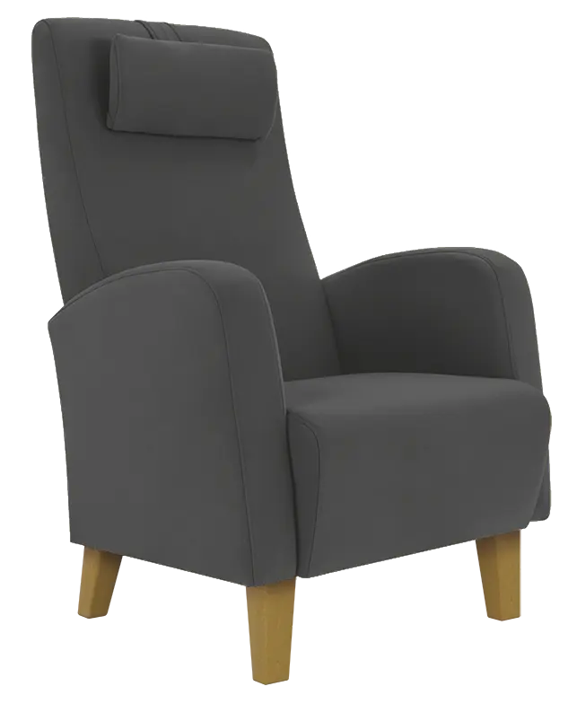 DUBLIN, křeslo, moření přírodní, látka šedá