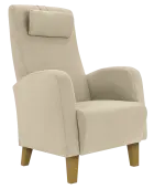 DUBLIN, křeslo, moření přírodní, ekologická kůže smetanová