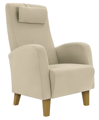 DUBLIN, křeslo, moření přírodní, ekologická kůže smetanová