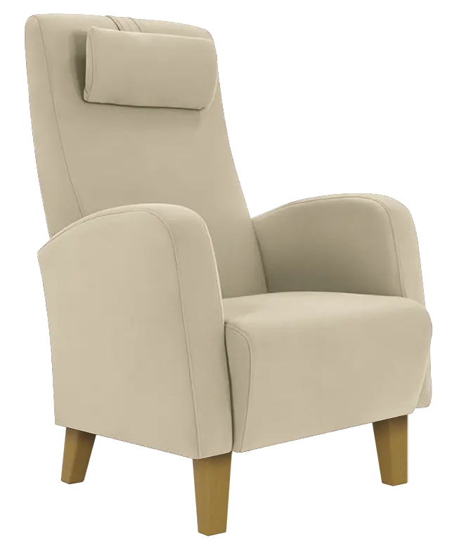 DUBLIN, křeslo, moření přírodní, ekologická kůže smetanová