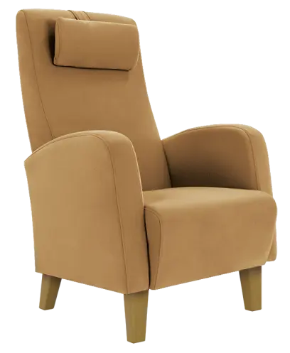 DUBLIN, křeslo, moření přírodní, ekologická kůže karamelová