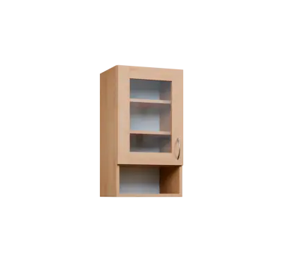 CH - 4NS horní skříňka, 1-dveřová, prosklená/nika, levá, 730x400x300, javor horský CH - 4NS horní skříňka, 1-dveřová, prosklená/nika, levá, 730x400x300, javor horský
