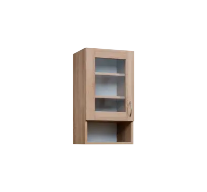CH - 4NS horní skříňka, 1-dveřová, prosklená/nika, levá, 730x400x300, dub bardolino CH - 4NS horní skříňka, 1-dveřová, prosklená/nika, levá, 730x400x300, dub bardolino