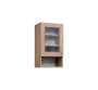 CH - 4NS horní skříňka, 1-dveřová, prosklená/nika, levá, 730x400x300, dub bardolino