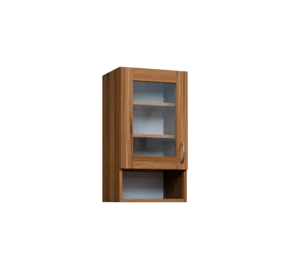 CH - 4NS horní skříňka, 1-dveřová, prosklená/nika, levá, 730x400x300, ořech světlý CH - 4NS horní skříňka, 1-dveřová, prosklená/nika, levá, 730x400x300, ořech světlý